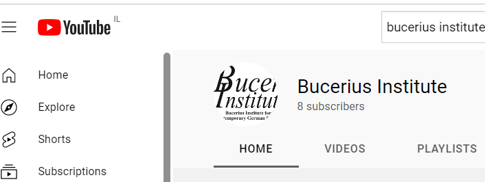 Read more about the article Bucerius is on YouTube
