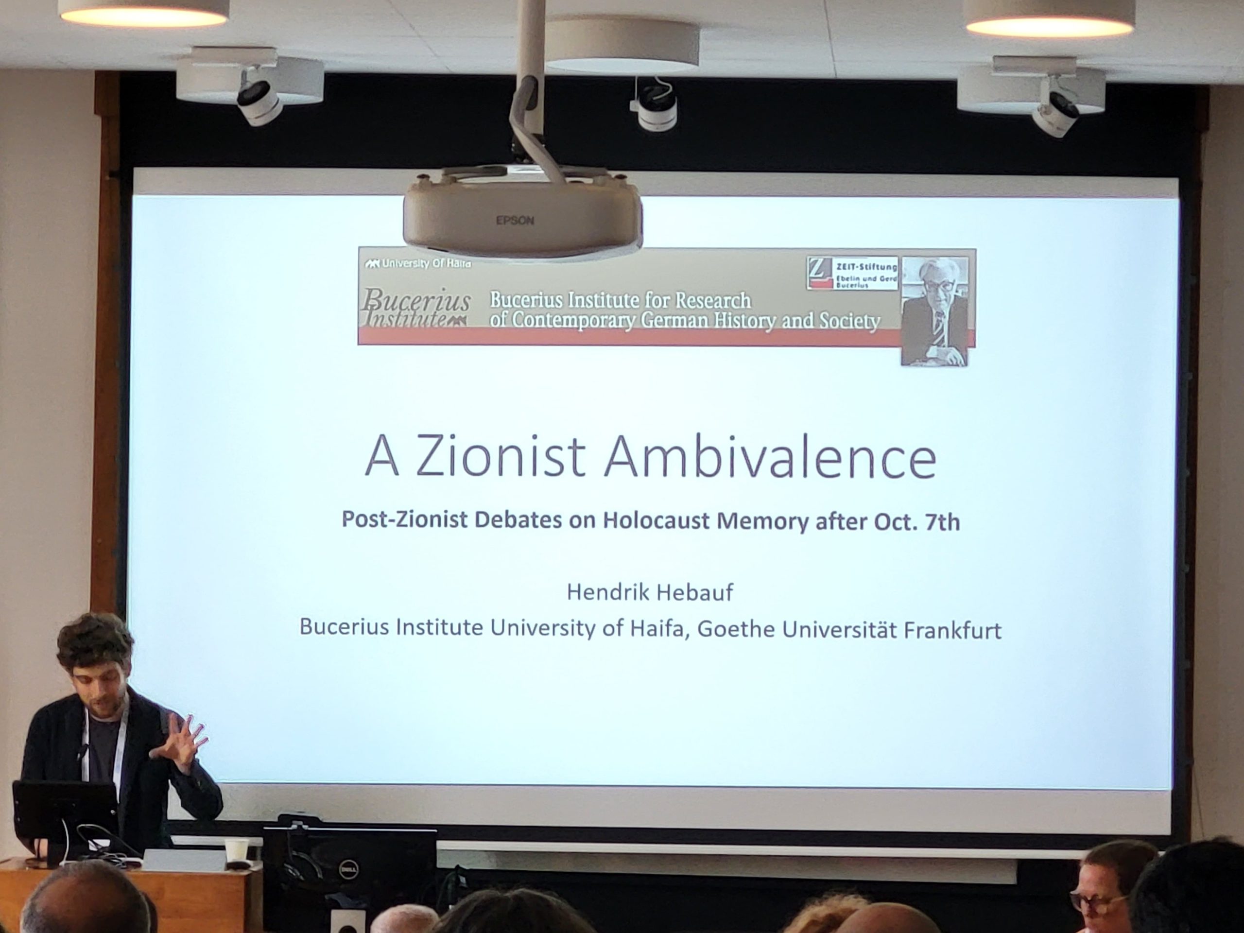 Read more about the article “A Zionist Ambivalence: Post-Zionist Debates on Holocaust Memory after October 7th” and “A. Dirk Moses And The ‘Catechism-Debate’:  Shifts In Holocaust Memory?”- Lectures of our Researcher Hendrik Hebauf