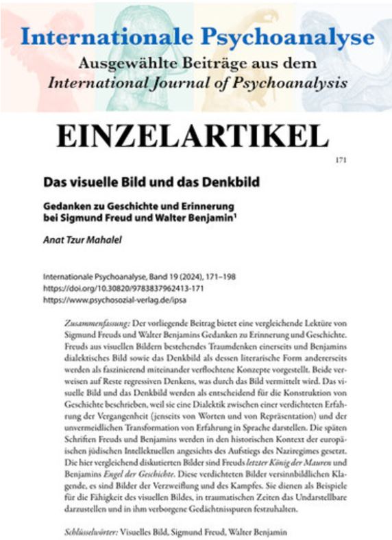 Read more about the article Das visuelle Bild und das Denkbild – New Publication for our Research Fellow, Dr. Anat Tzur Mahalel