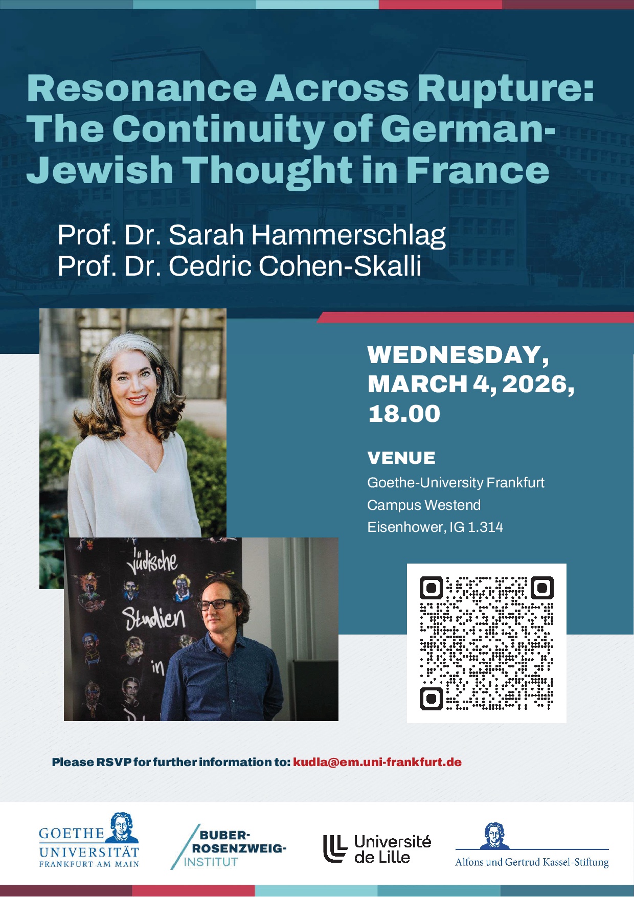 Read more about the article Public Lecture of Prof. Cedric Cohen-Skalli in Frankfurt: “The French reception of German and German-Jewish thinking on Translation. Antoine Berman and Jacques Derrida”
